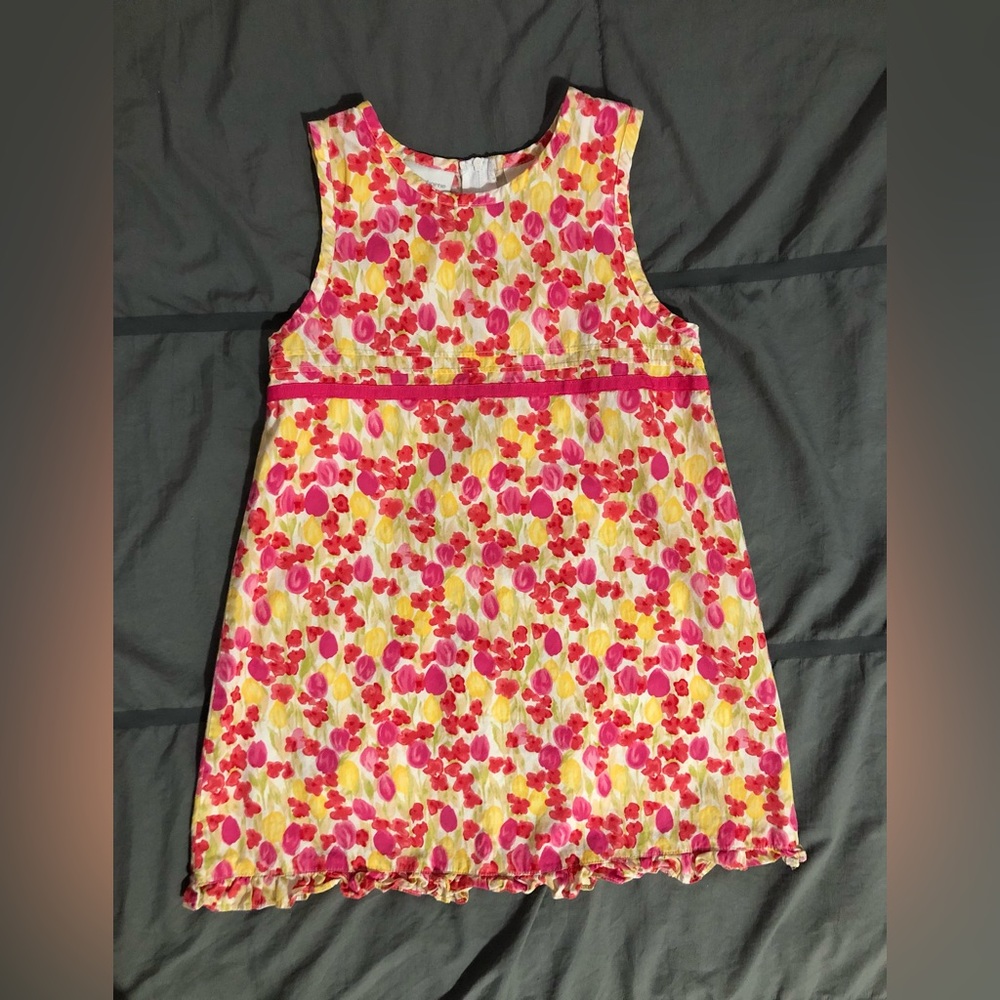 Kids Liz Claiborne Poppy Tulip Pink Sun Dress Girls Size 5 CUTE